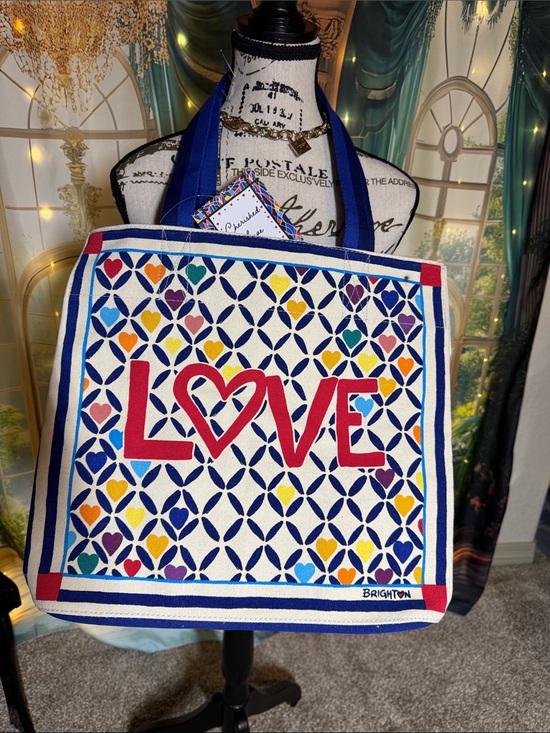 Brighton Handbags - Brighton Love Heart Canvas Tote NWT